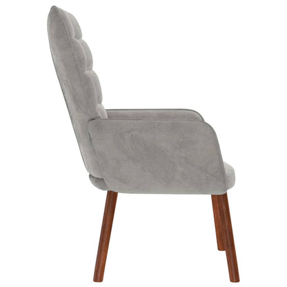 Sedia Relax Grigio Chiaro in Velluto