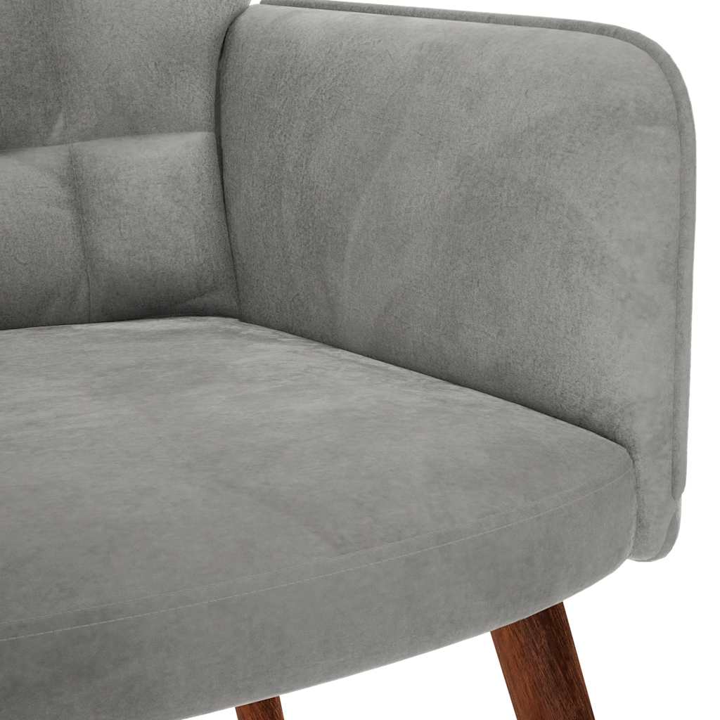 Sedia Relax Grigio Chiaro in Velluto | homemem39