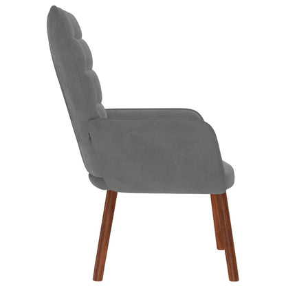 Sedia Relax Grigio Scuro in Velluto