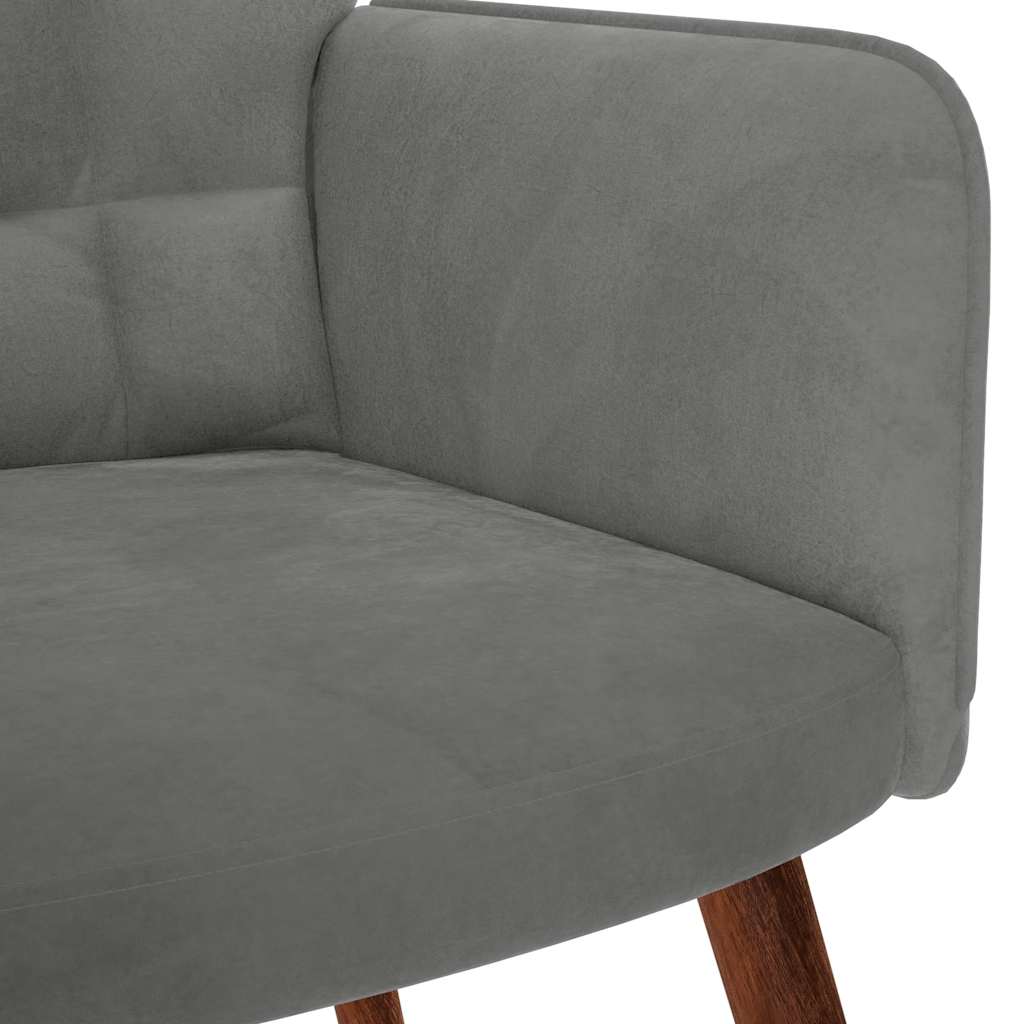 Sedia Relax Grigio Scuro in Velluto