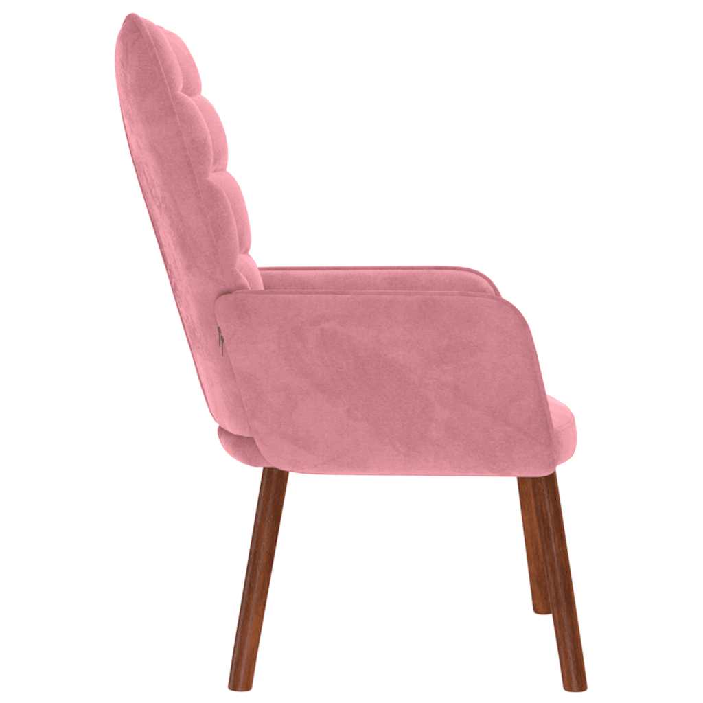 Sedia Relax Rosa in Velluto