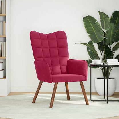 Sedia Relax Rosso Vino in Velluto