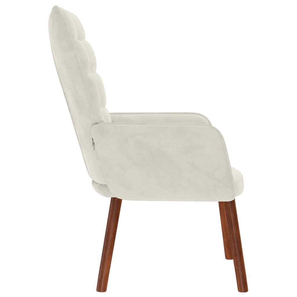 Sedia Relax Crema in Velluto