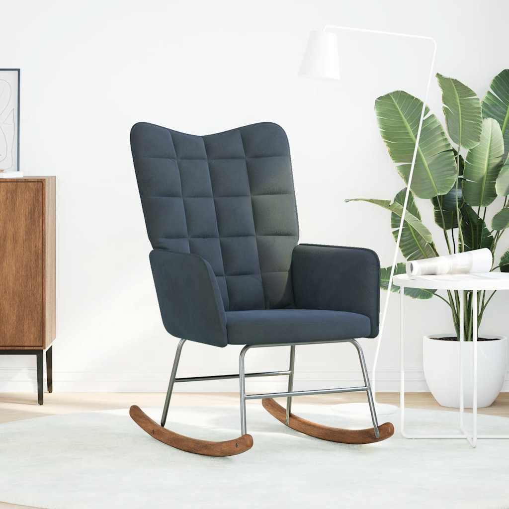 Sedia da Pranzo Grigio Scuro in Velluto - homemem39