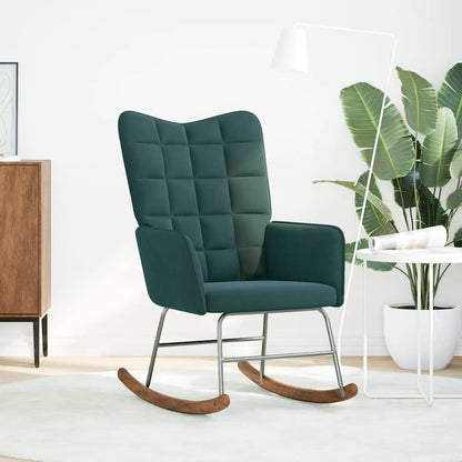 Sedia da Pranzo Verde Scuro in Velluto - homemem39