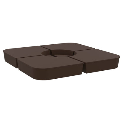 Set Base per Ombrellone 4 pz con Supporto a Croce 100 kg PP - homemem39