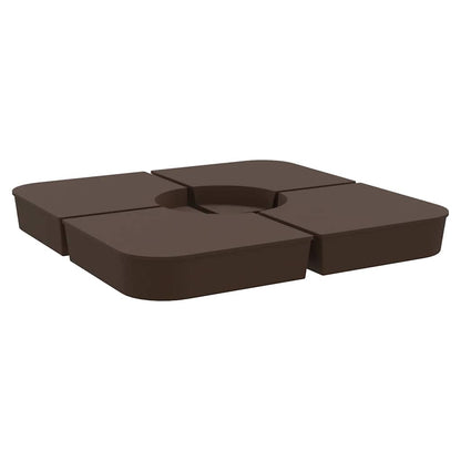 Set Base per Ombrellone 4 pz con Supporto a Croce 100 kg PP - homemem39