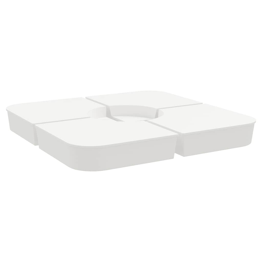 Set Base per Ombrellone 4 pz con Supporto a Croce 100 kg PP | homemem39