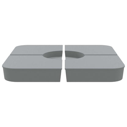 Set Base per Ombrellone 4 pz con Supporto a Croce 100 kg PP - homemem39