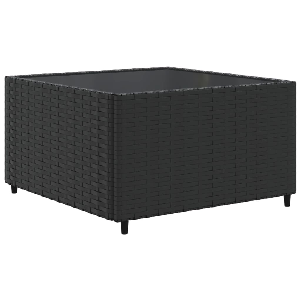 Set Mobili da Giardino 6 pz con Cuscini in Polyrattan Nero | homemem39