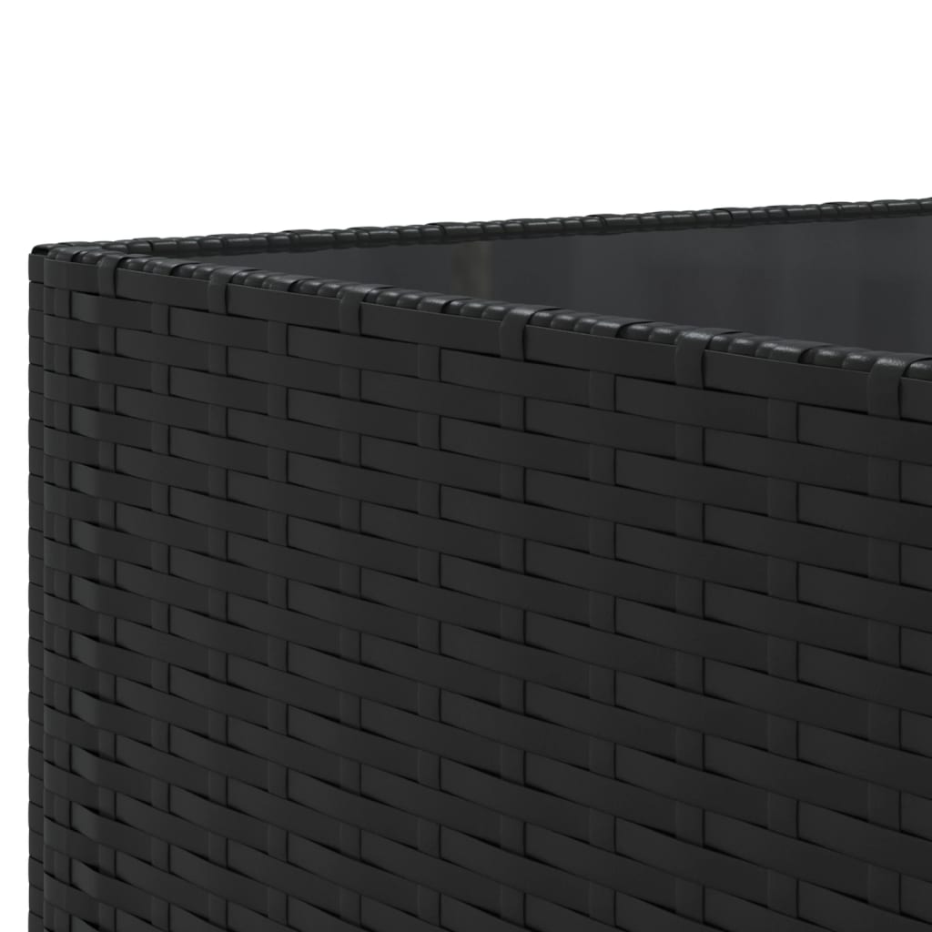 Set Mobili da Giardino 6 pz con Cuscini in Polyrattan Nero | homemem39