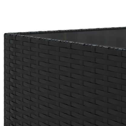 Set Mobili da Giardino 6 pz con Cuscini in Polyrattan Nero | homemem39