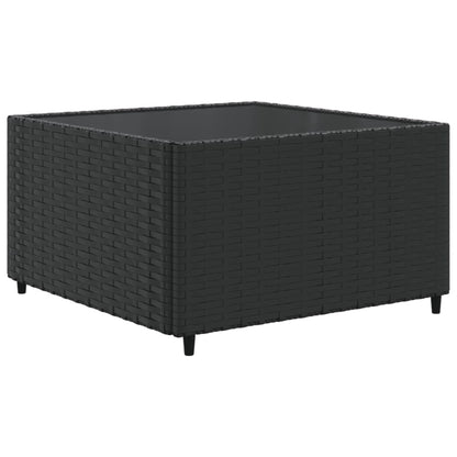 Set Mobili da Giardino con Cuscini 8 pz Nero in Polyrattan | homemem39
