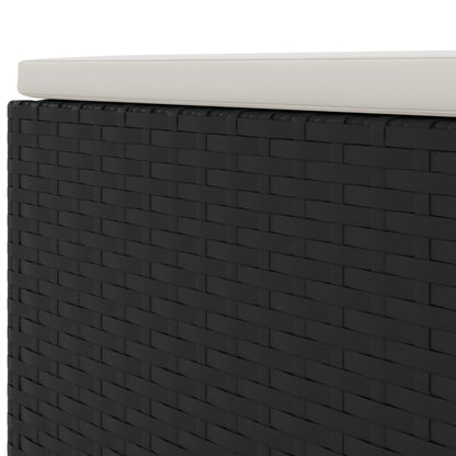 Set Divani da Giardino 4 pz con Cuscini Nero in Polyrattan | homemem39
