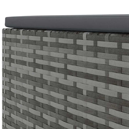 Set Divani da Giardino 4 pz con Cuscini in Polyrattan Grigio - homemem39