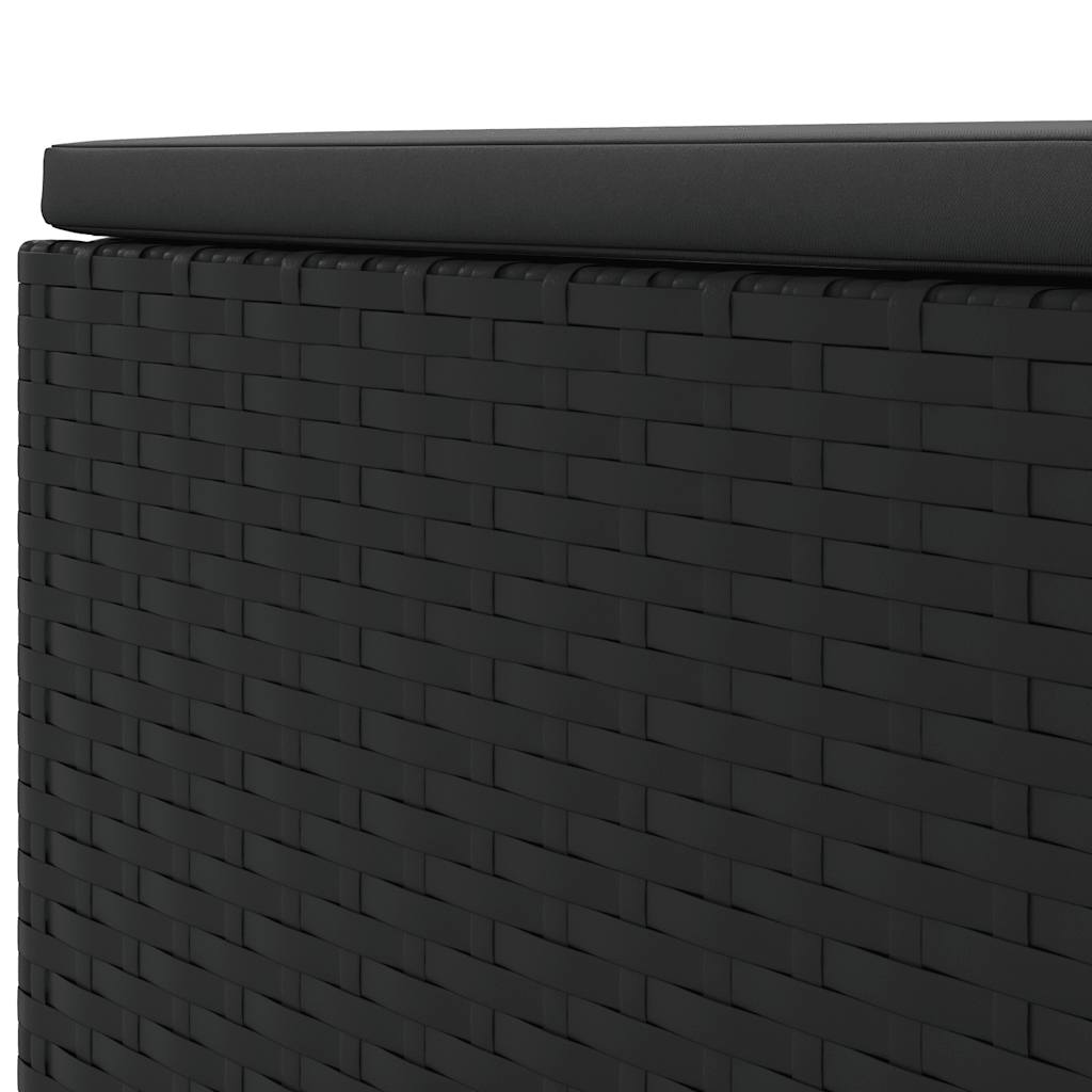 Set Divani da Giardino 4 pz con Cuscini Nero in Polyrattan | homemem39