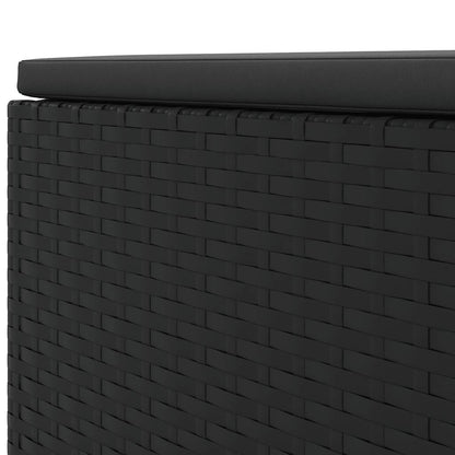 Set Divani da Giardino 4 pz con Cuscini Nero in Polyrattan | homemem39