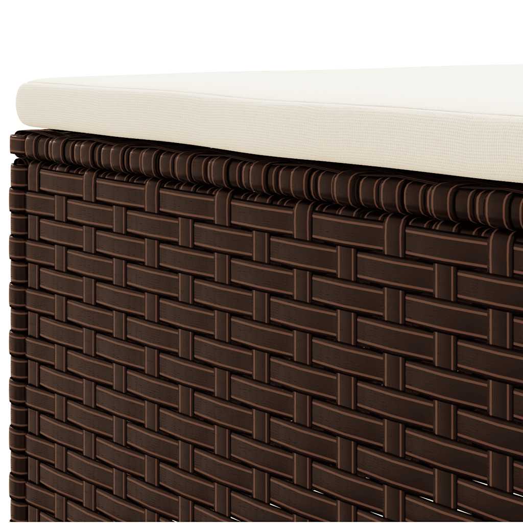 Set Divani da Giardino 5 pz con Cuscini Marrone in Polyrattan | homemem39