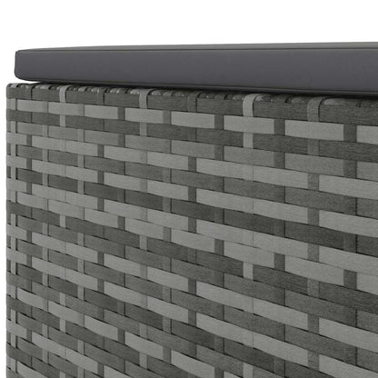 Set Divani da Giardino 5 pz con Cuscini in Polyrattan Grigio