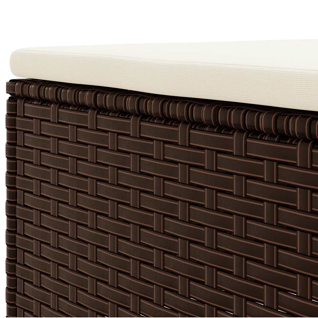 Set Mobili da Giardino 6pz con Cuscini in Polyrattan Marrone | homemem39