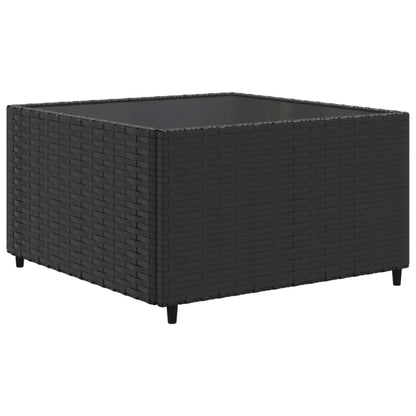 Set Mobili da Giardino 6 pz con Cuscini in Polyrattan Nero - homemem39