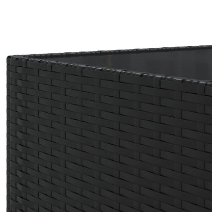 Set Divani da Giardino 5 pz con Cuscini Nero in Polyrattan | homemem39