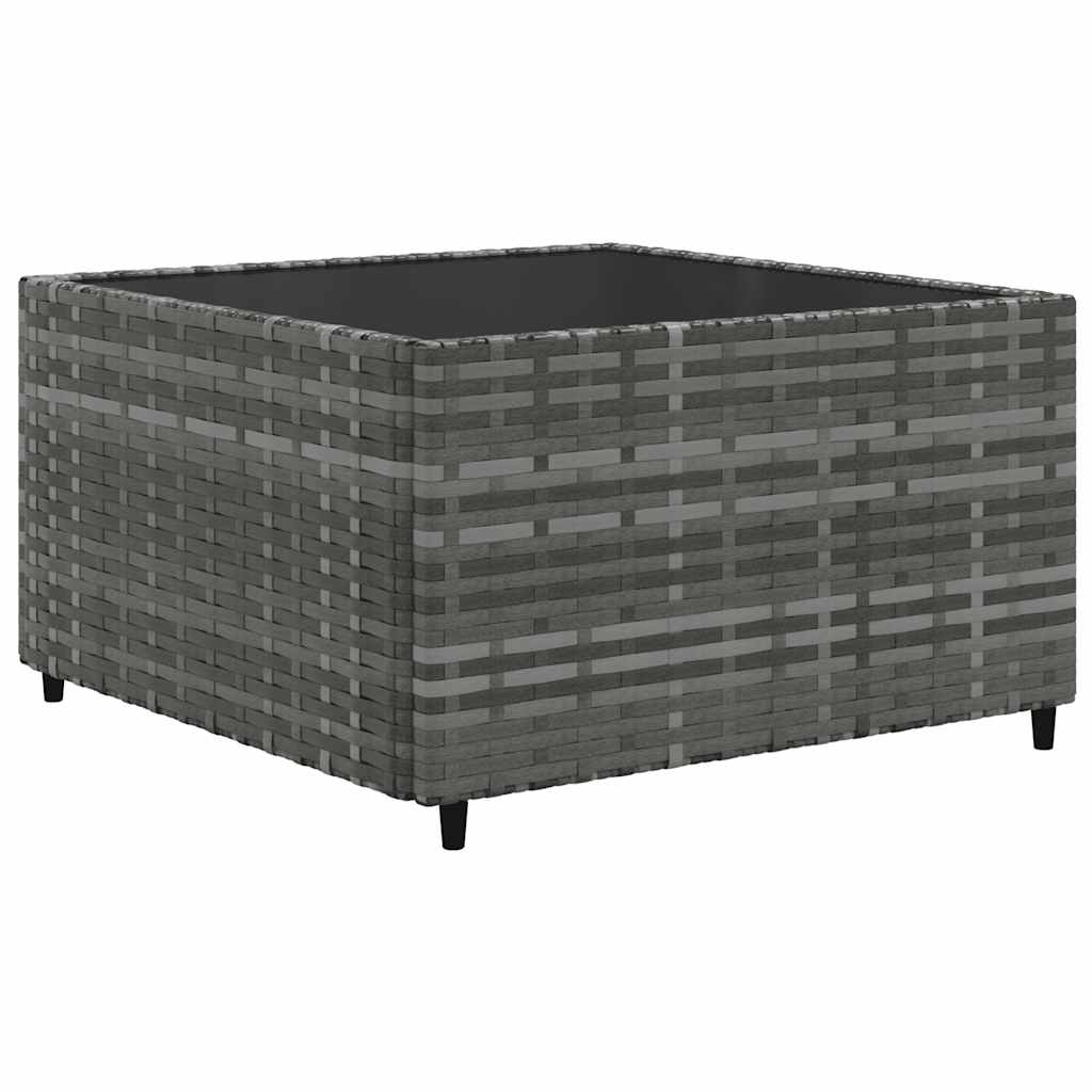Set Divani da Giardino 5 pz con Cuscini in Polyrattan Grigio | homemem39