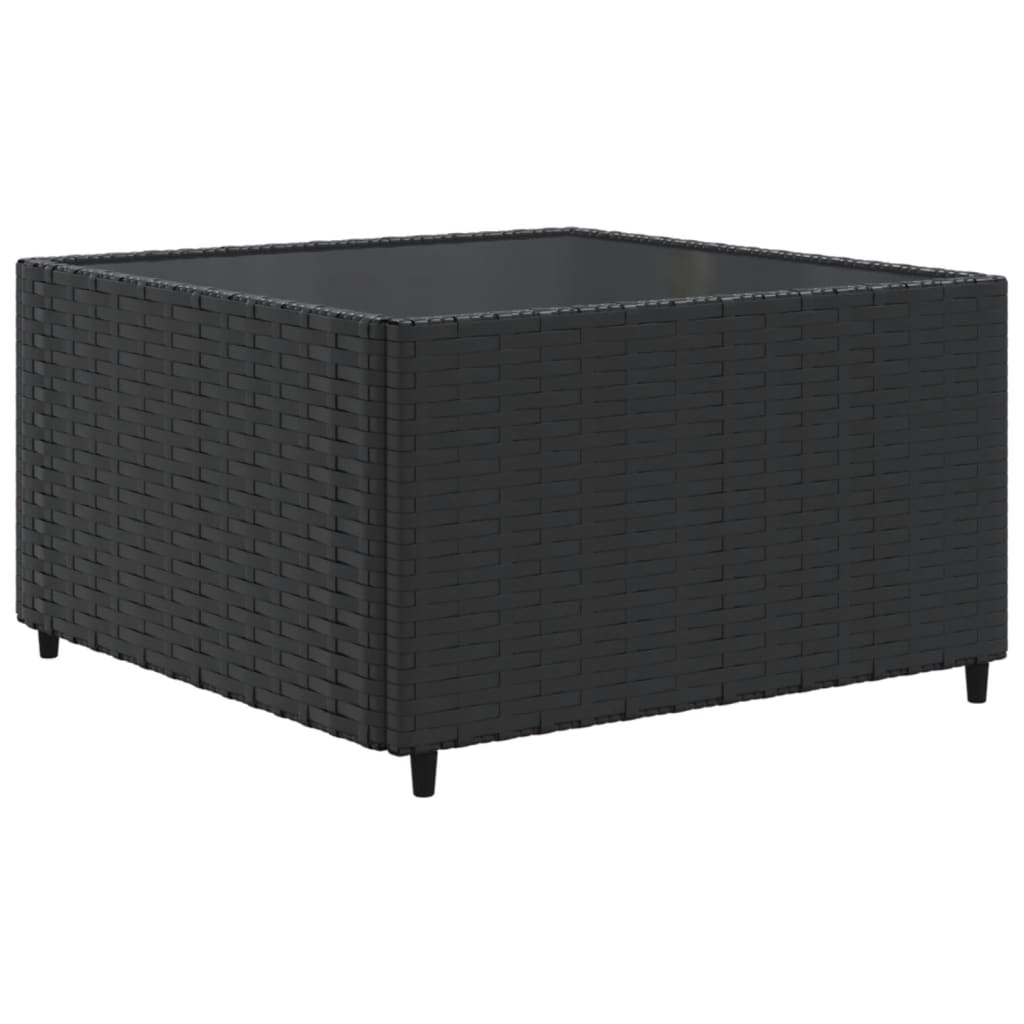 Set Divani da Giardino 5 pz con Cuscini Nero in Polyrattan | homemem39
