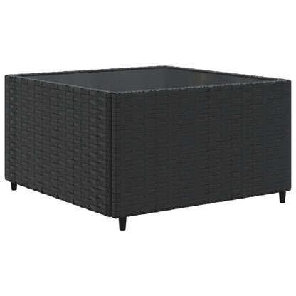 Set Divani da Giardino 5 pz con Cuscini Nero in Polyrattan | homemem39
