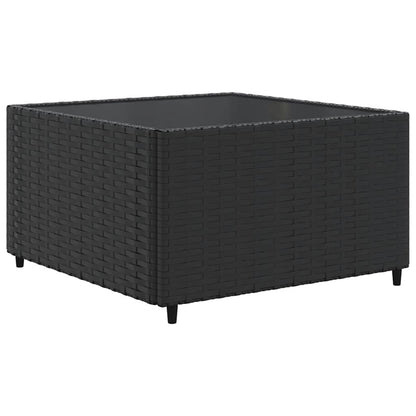 Set Mobili da Giardino 6 pz con Cuscini in Polyrattan Nero | homemem39