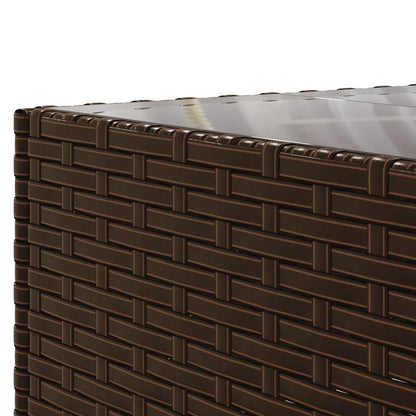 Set Mobili da Giardino 6pz con Cuscini in Polyrattan Marrone | homemem39