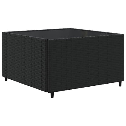 Set Salotto da Giardino con Cuscini 7pz Nero Polyrattan - homemem39