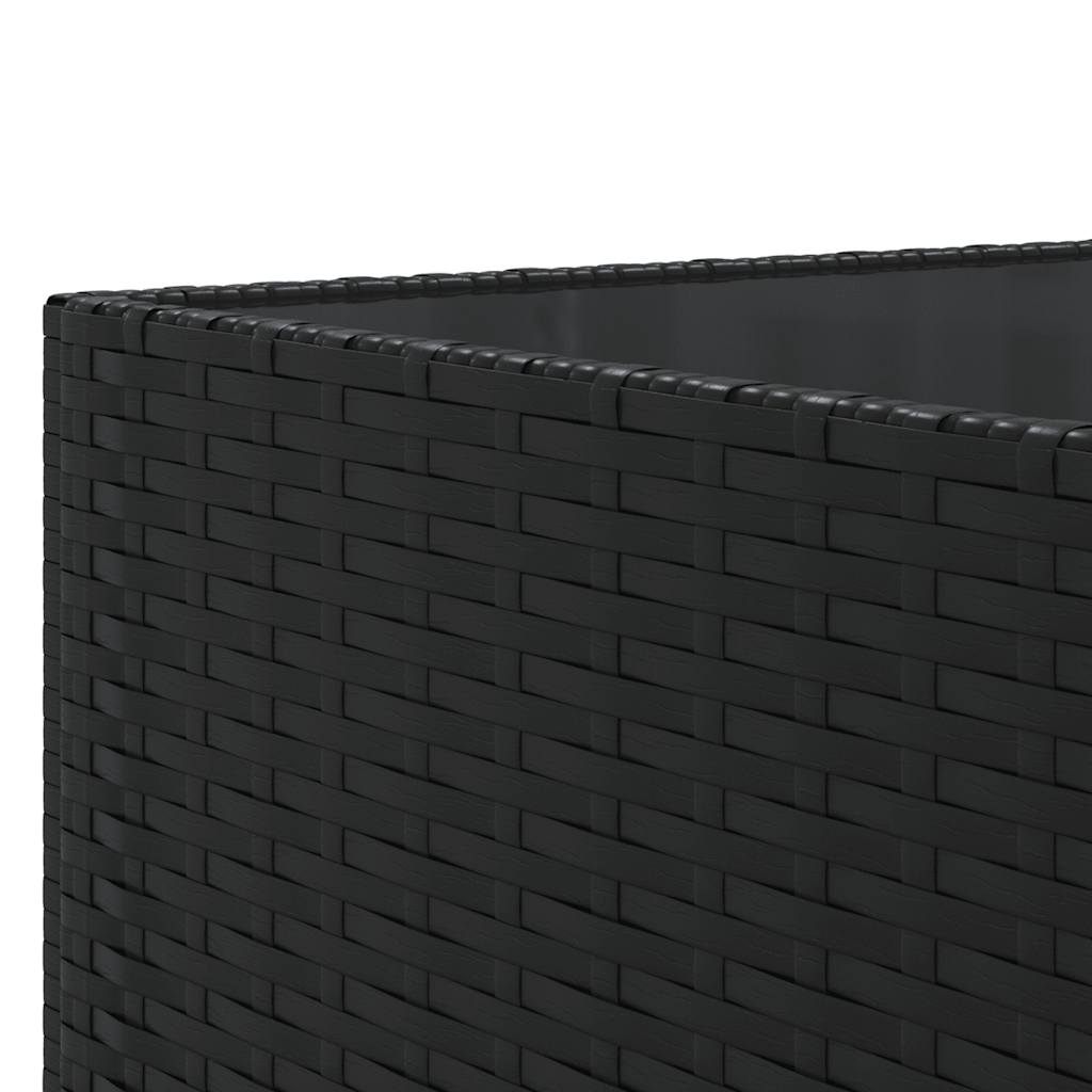Set Salotto da Giardino con Cuscini 7pz Nero Polyrattan | homemem39