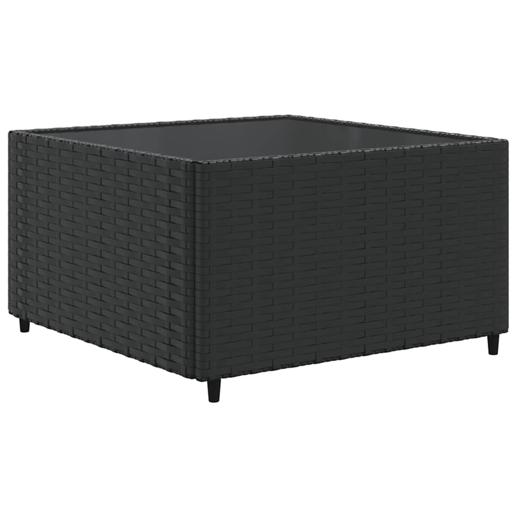 Set Salotto da Giardino con Cuscini 7pz Nero Polyrattan | homemem39