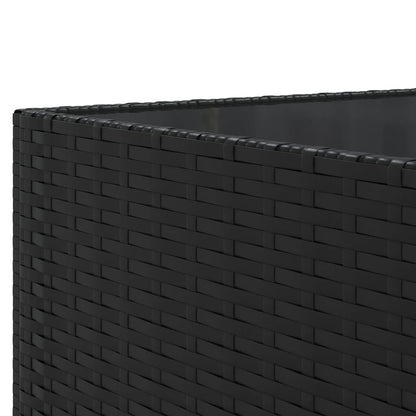 Set Salotto da Giardino con Cuscini 7pz Nero Polyrattan | homemem39
