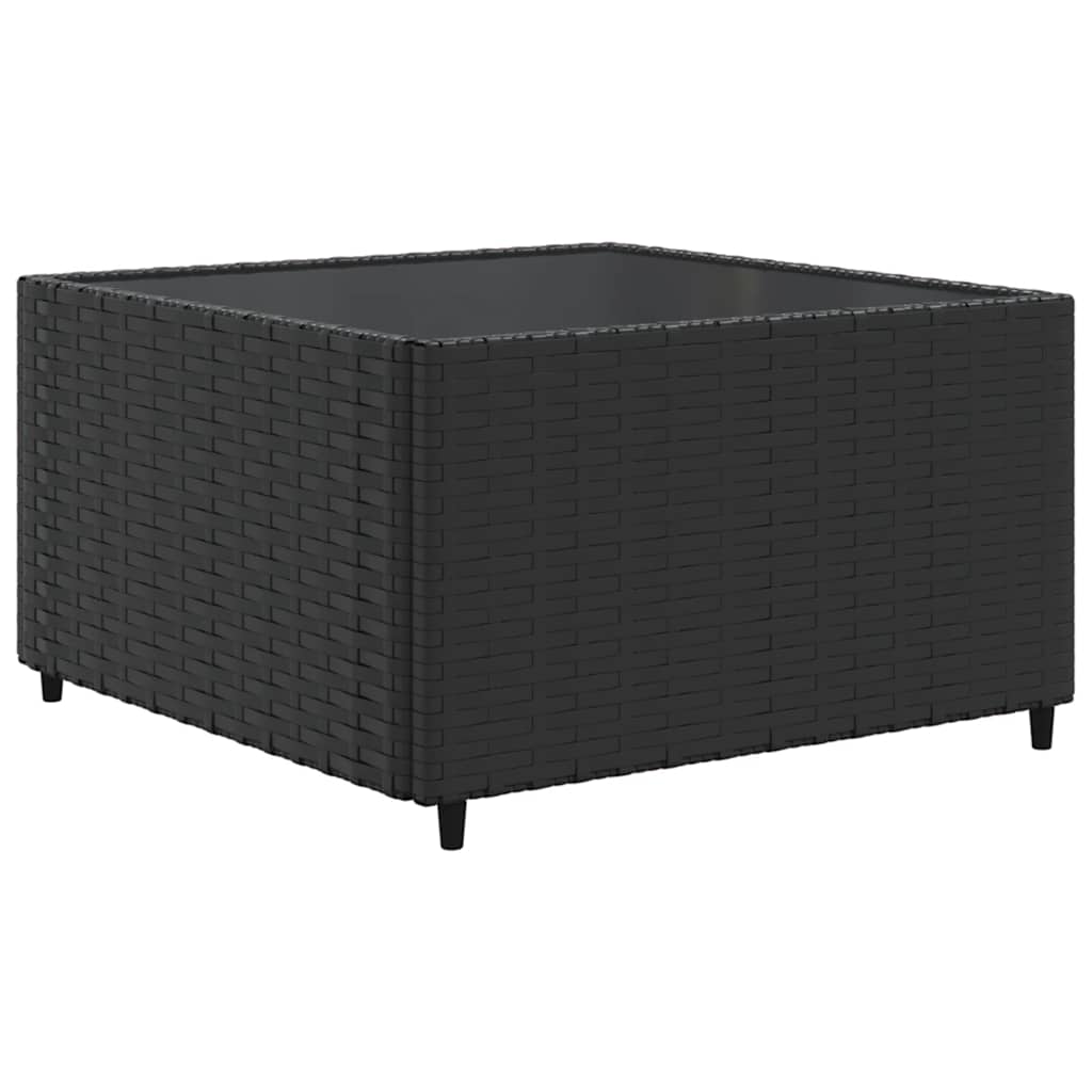 Set Salotto da Giardino con Cuscini 7pz Nero Polyrattan - homemem39