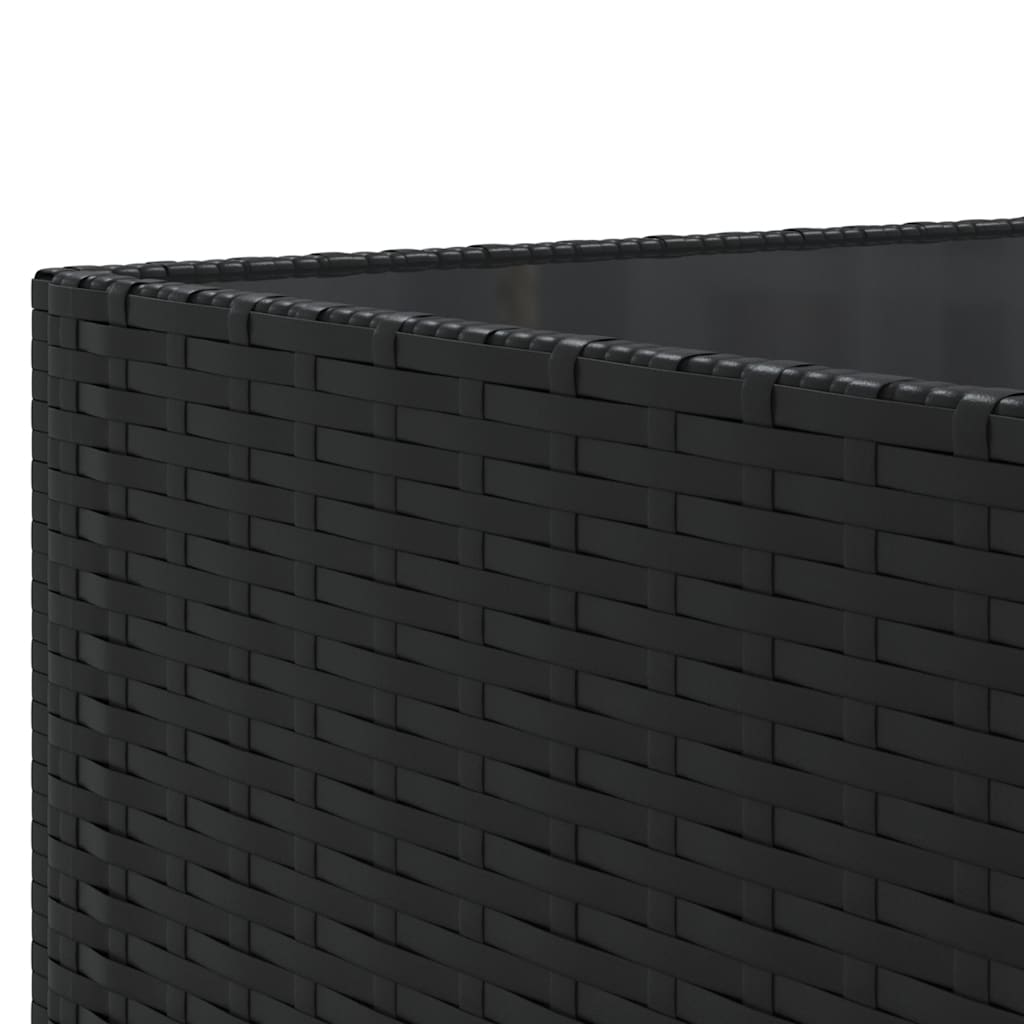 Set Salotto da Giardino con Cuscini 7pz Nero Polyrattan | homemem39