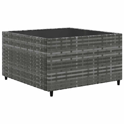 Set Divani da Giardino 7 pz con Cuscini in Polyrattan Grigio | homemem39