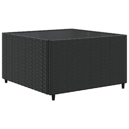 Set Salotto da Giardino con Cuscini 7pz Nero Polyrattan | homemem39