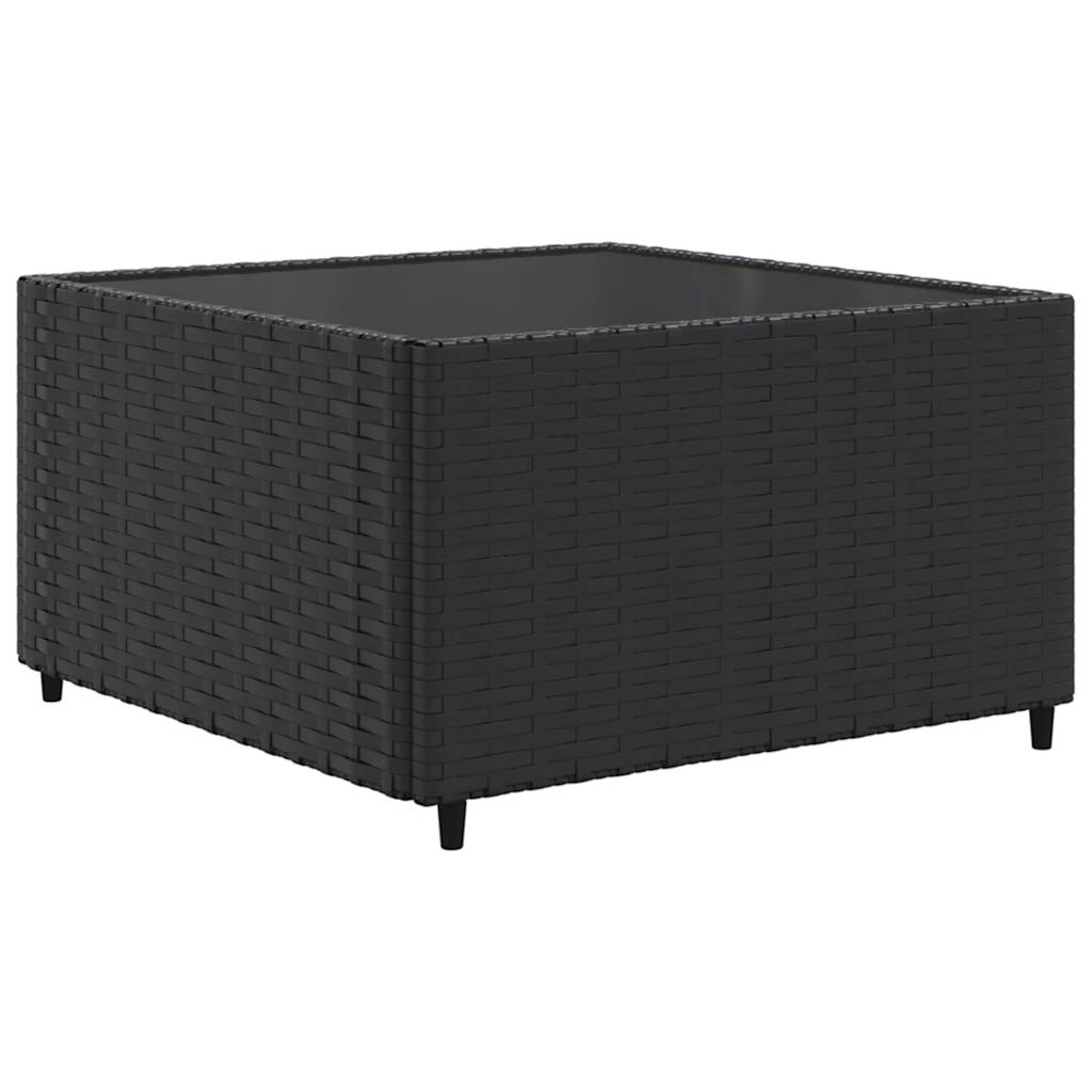 Set Salotto da Giardino con Cuscini 7pz Nero Polyrattan - homemem39