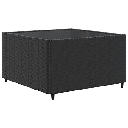 Set Salotto da Giardino con Cuscini 7pz Nero Polyrattan - homemem39