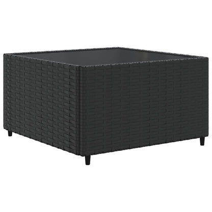 Set Salotto da Giardino con Cuscini 7pz Nero Polyrattan | homemem39