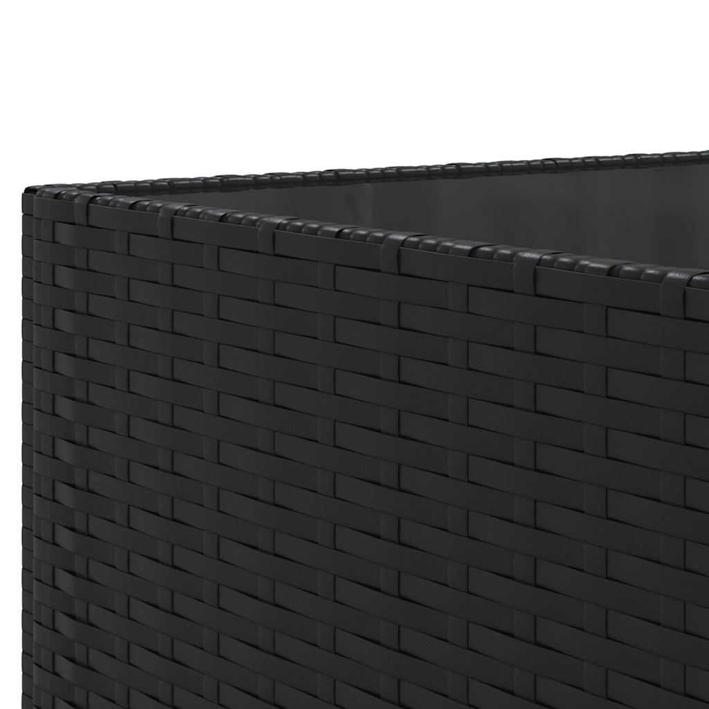 Set Salotto da Giardino con Cuscini 7pz Nero Polyrattan | homemem39