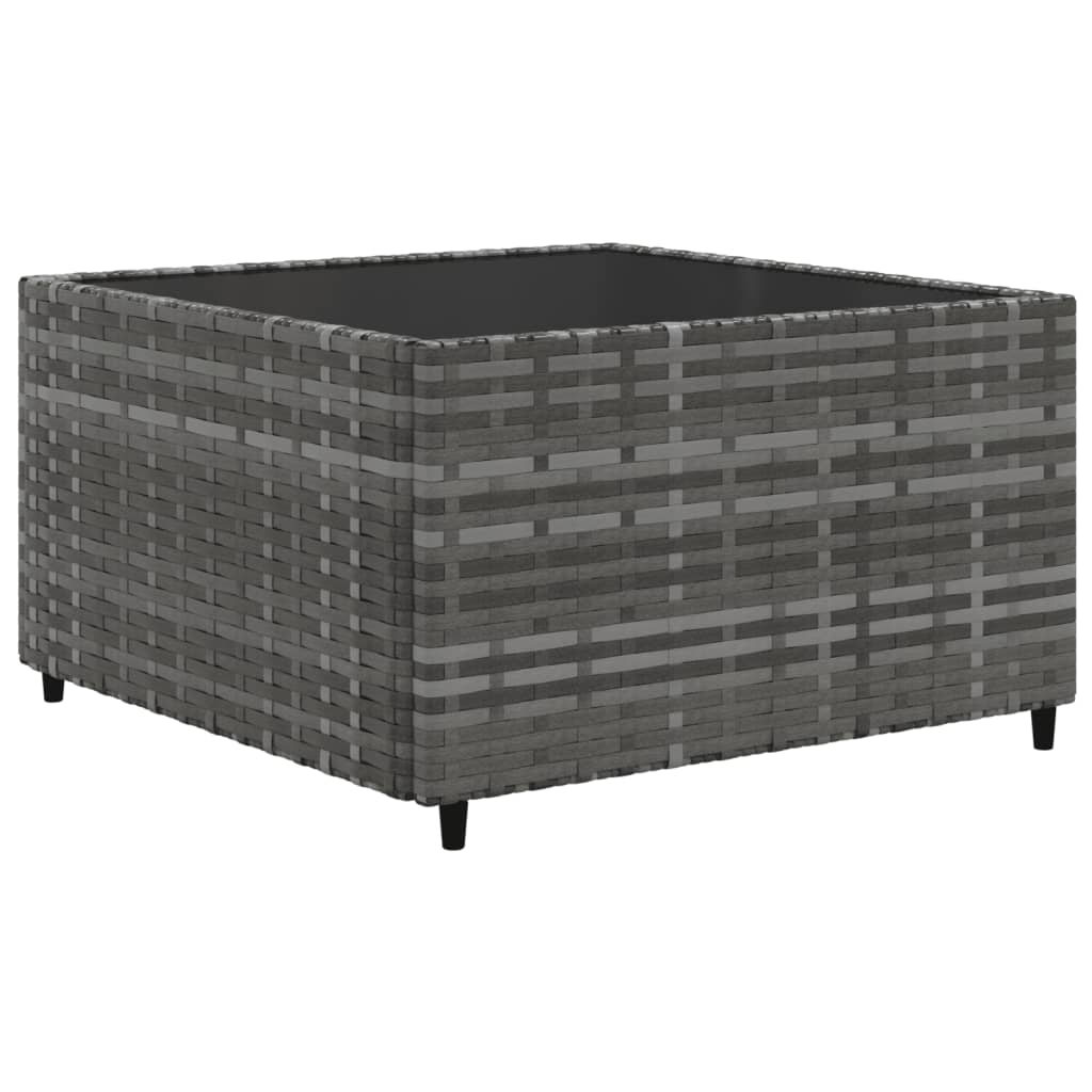 Set Divani da Giardino 7 pz con Cuscini in Polyrattan Grigio