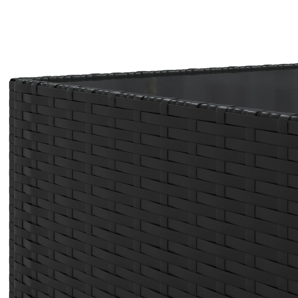 Set Salotto da Giardino con Cuscini 7pz Nero Polyrattan | homemem39