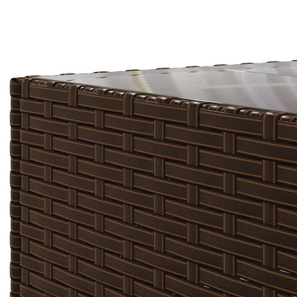 Set Divani da Giardino 7 pz con Cuscini in Polyrattan Marrone | homemem39