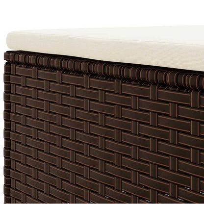 Set Mobili da Giardino 6pz con Cuscini in Polyrattan Marrone | homemem39