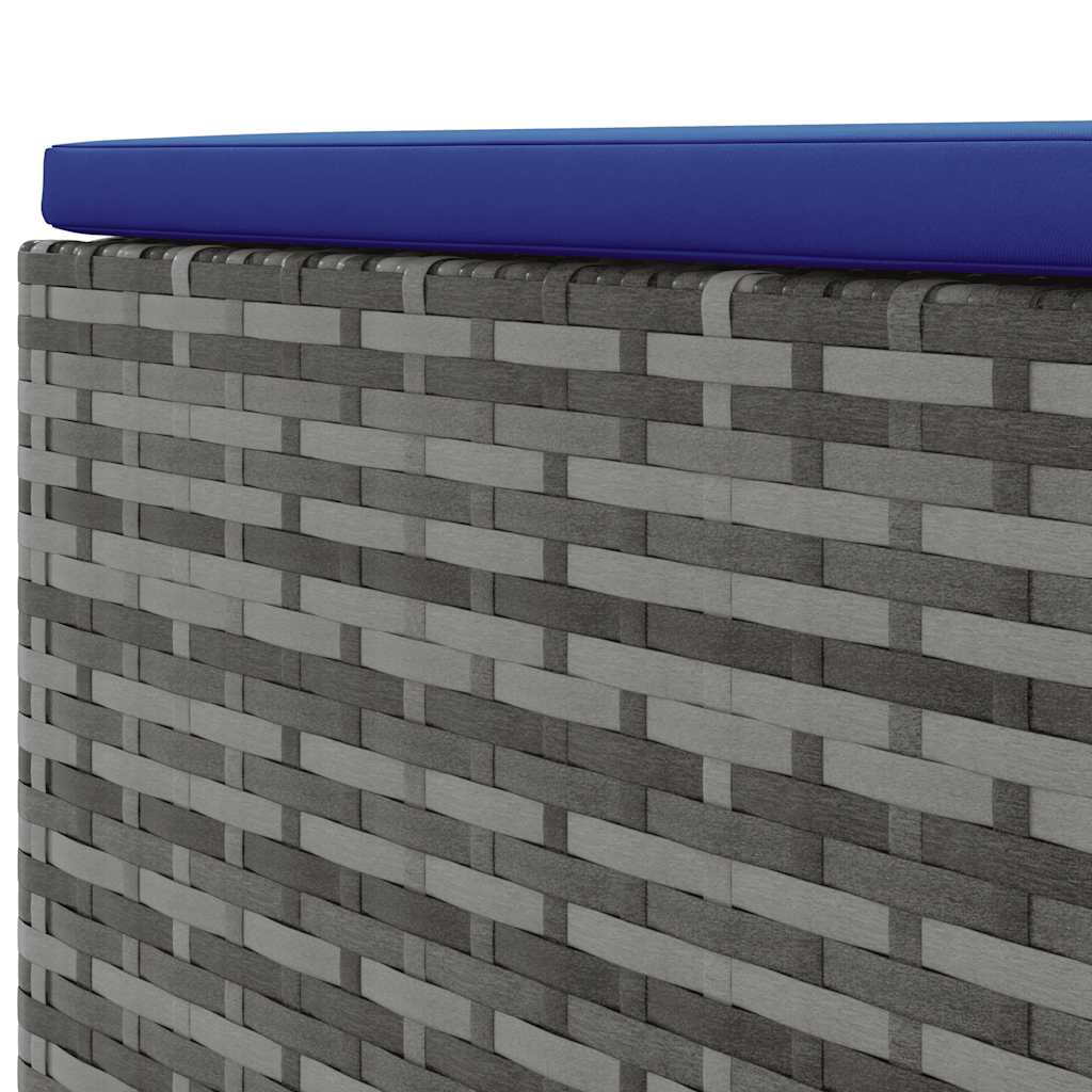 Set Divani da Giardino 6 pz con Cuscini in Polyrattan Grigio - homemem39