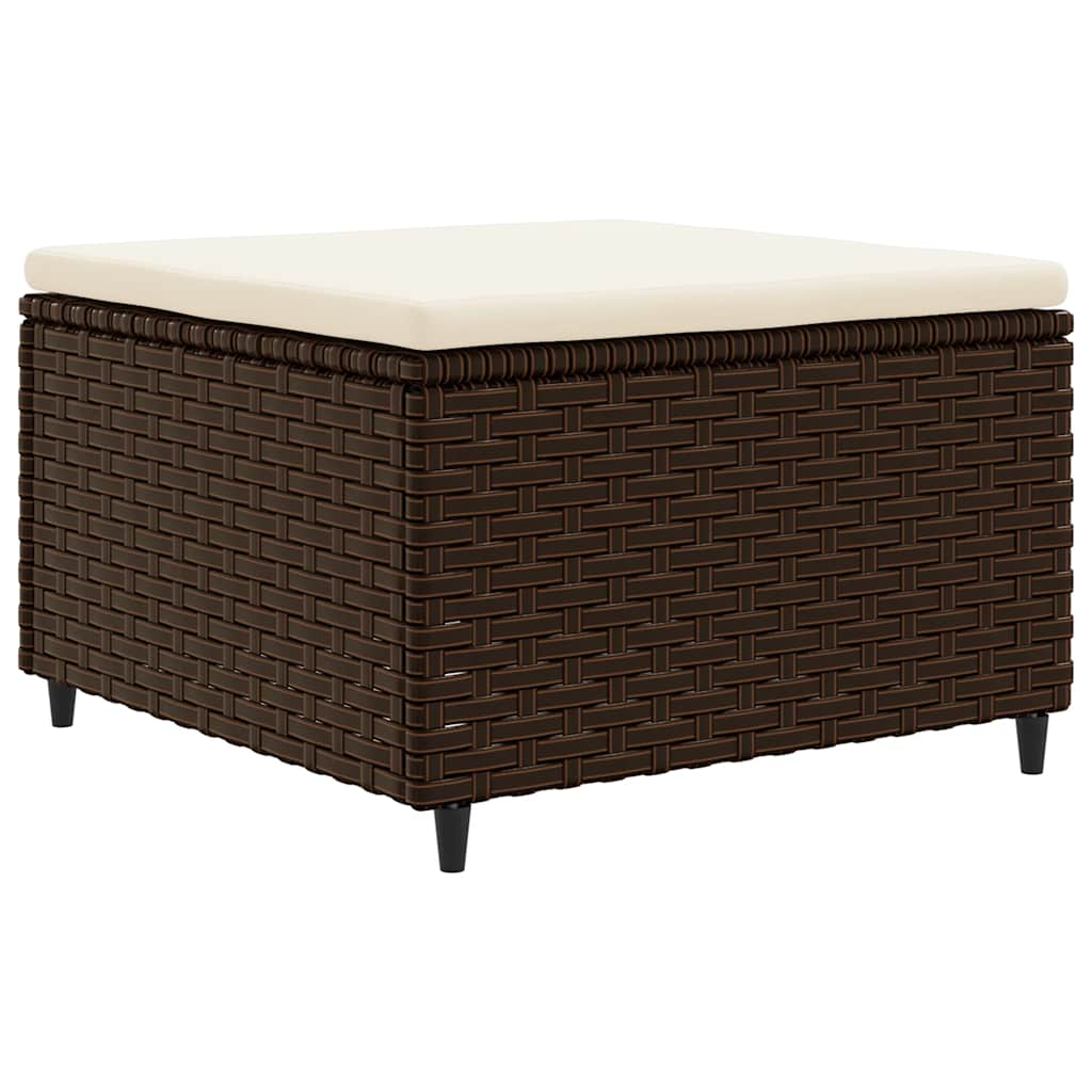Set Divani da Giardino 7 pz con Cuscini in Polyrattan Marrone | homemem39