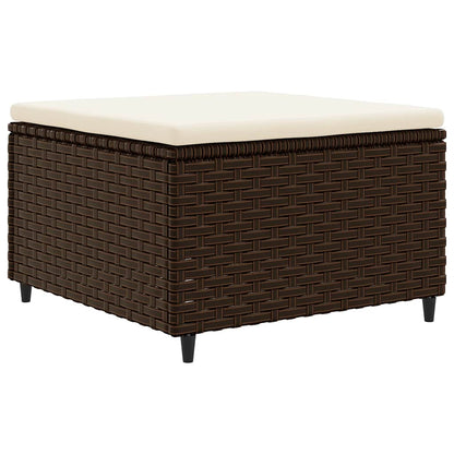 Set Divani da Giardino 7 pz con Cuscini in Polyrattan Marrone | homemem39